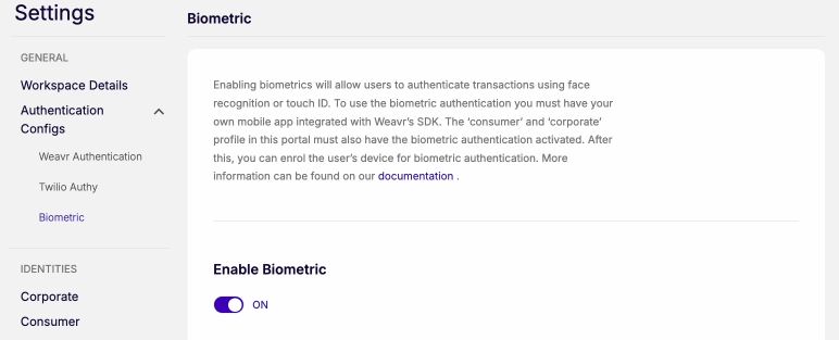 Enable Biometric